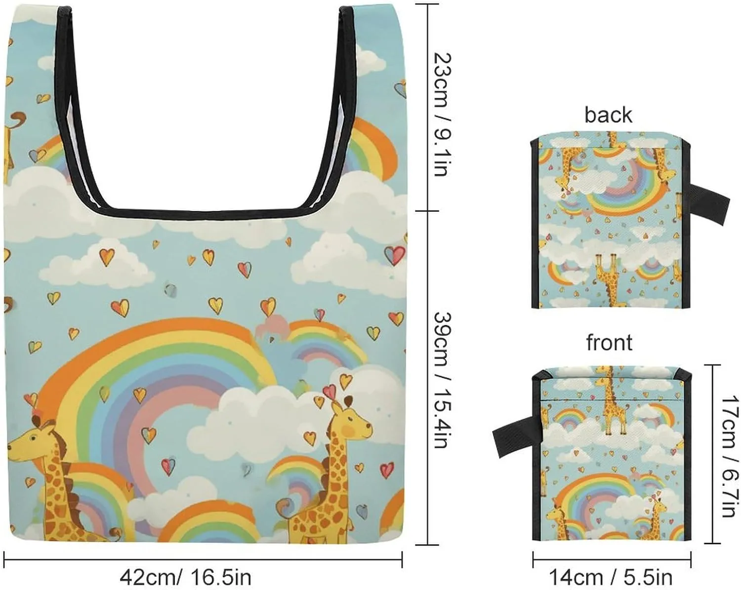 Grocery Bag Reusable Tote Bag Foldable Cartoon Koala Shopping Bag Handbag Washable Shoulder Bag for Travel