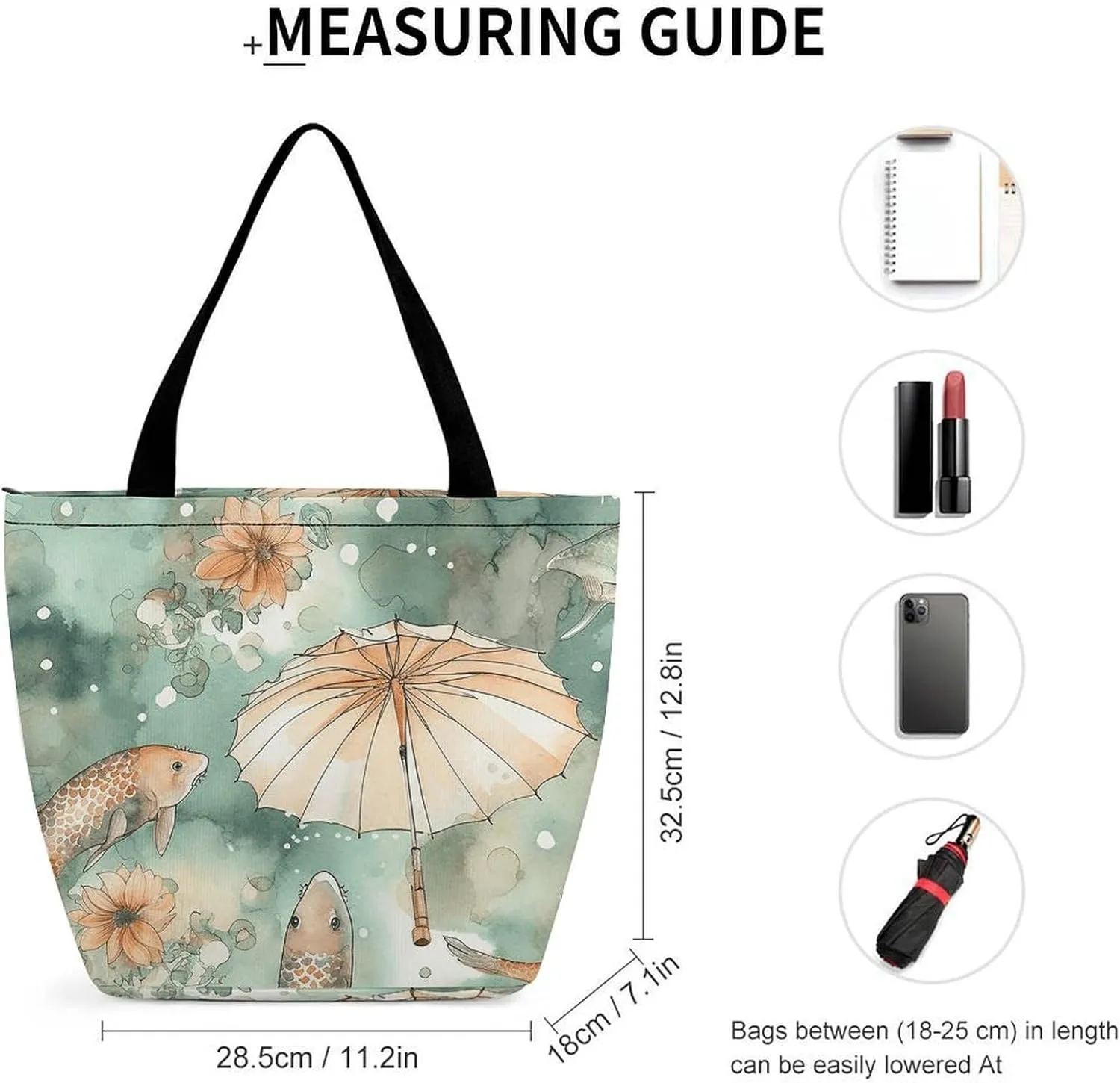 Grocery Bag Reusable Tote Bag Foldable Classical Pattern Flowers Shopping Bag Handbag Washable Shoulder Bag for Travel