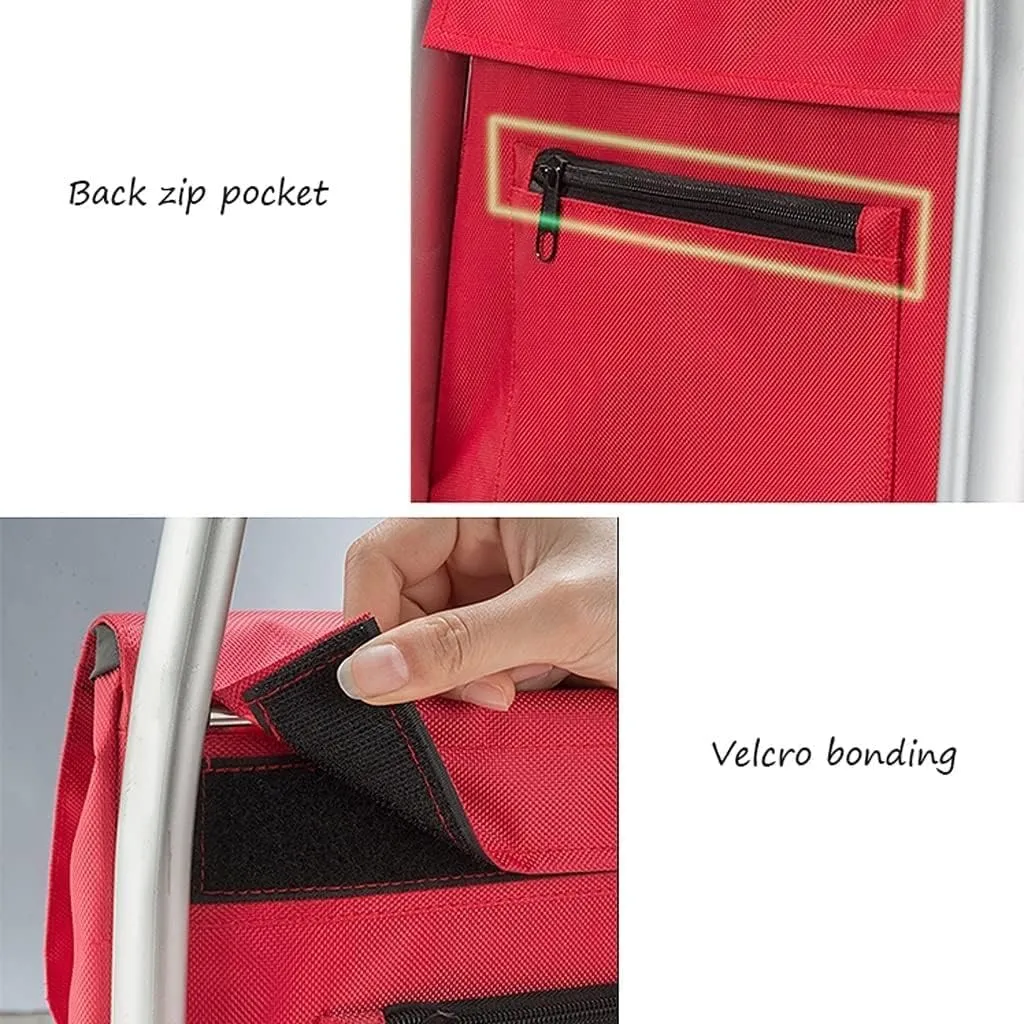 Grocery Household Light Stairs Multifunctional Foldable Portable Shopping Bag Trolley Climbing Grocery Trolley (A Ordinary Wheel)