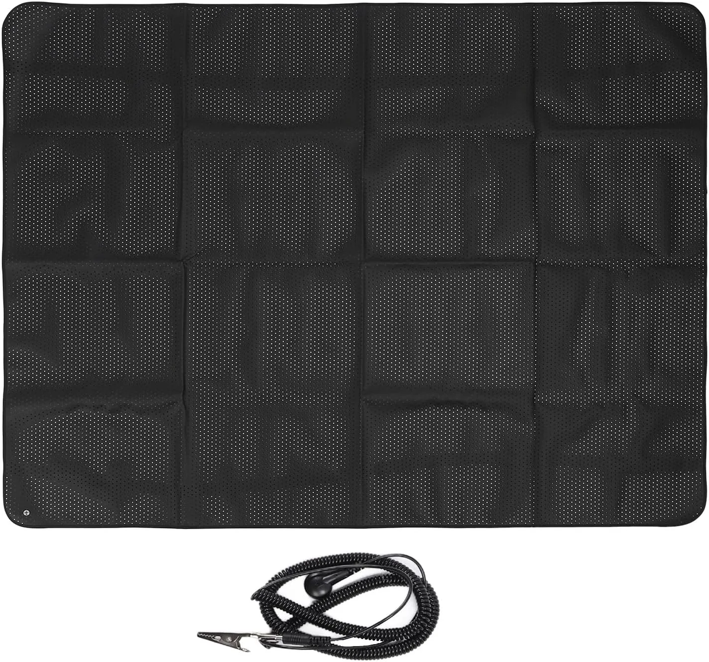 Grounding Mat for Sleep Anxiety Relief, Static Eliminating, Breathable Mesh Earthing Mat for Yoga, PU Material, 138x180cm, with Grounding Cable