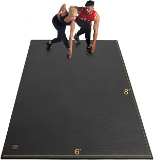 GXMMAT Extra Large Exercise Mat 16'x6'/12'x6'/10'x6'/8'x6'(7mm), Extra Wide Workout Mats for Home Gym Flooring, Non-Slip Thick Durable Cardio Mat for MMA,Plyo,Jump Rope,Weights,Fitness,Shoe-Friendly