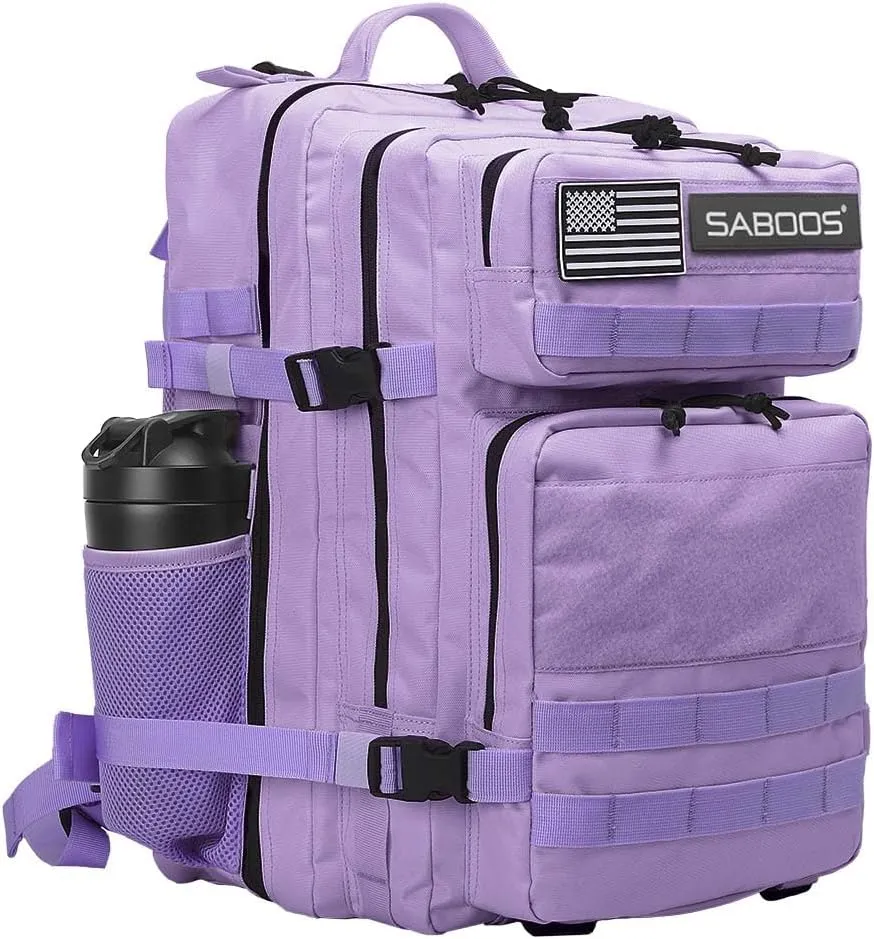 Gym Backpack for Women Tactical Military Outdoor Hiking Travel Camping Backpack Nylon Large Rucksack 25L Purple