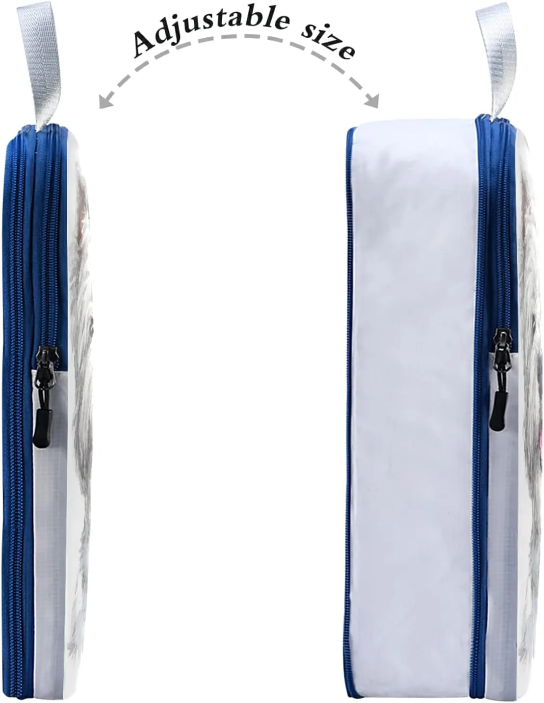 Hand Drawn West Highland White Terrier Breed Dog Paint 3 Set Packing Cubes, Travel Packing Organizers for Suitcases, Waterproof Check Oxford Toiletry Compression Luggage Storage Bag