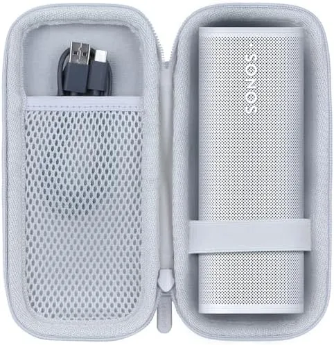 Hard Case Compatible with Sonos Roam 2 / Sonos Roam/Sonos Roam SL Portable Waterproof Speaker (Off White Case)