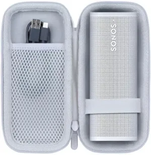 Hard Case Compatible with Sonos Roam 2 / Sonos Roam/Sonos Roam SL Portable Waterproof Speaker (Off White Case)