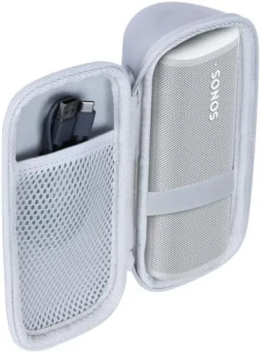 Hard Case Compatible with Sonos Roam 2 / Sonos Roam/Sonos Roam SL Portable Waterproof Speaker (Off White Case)