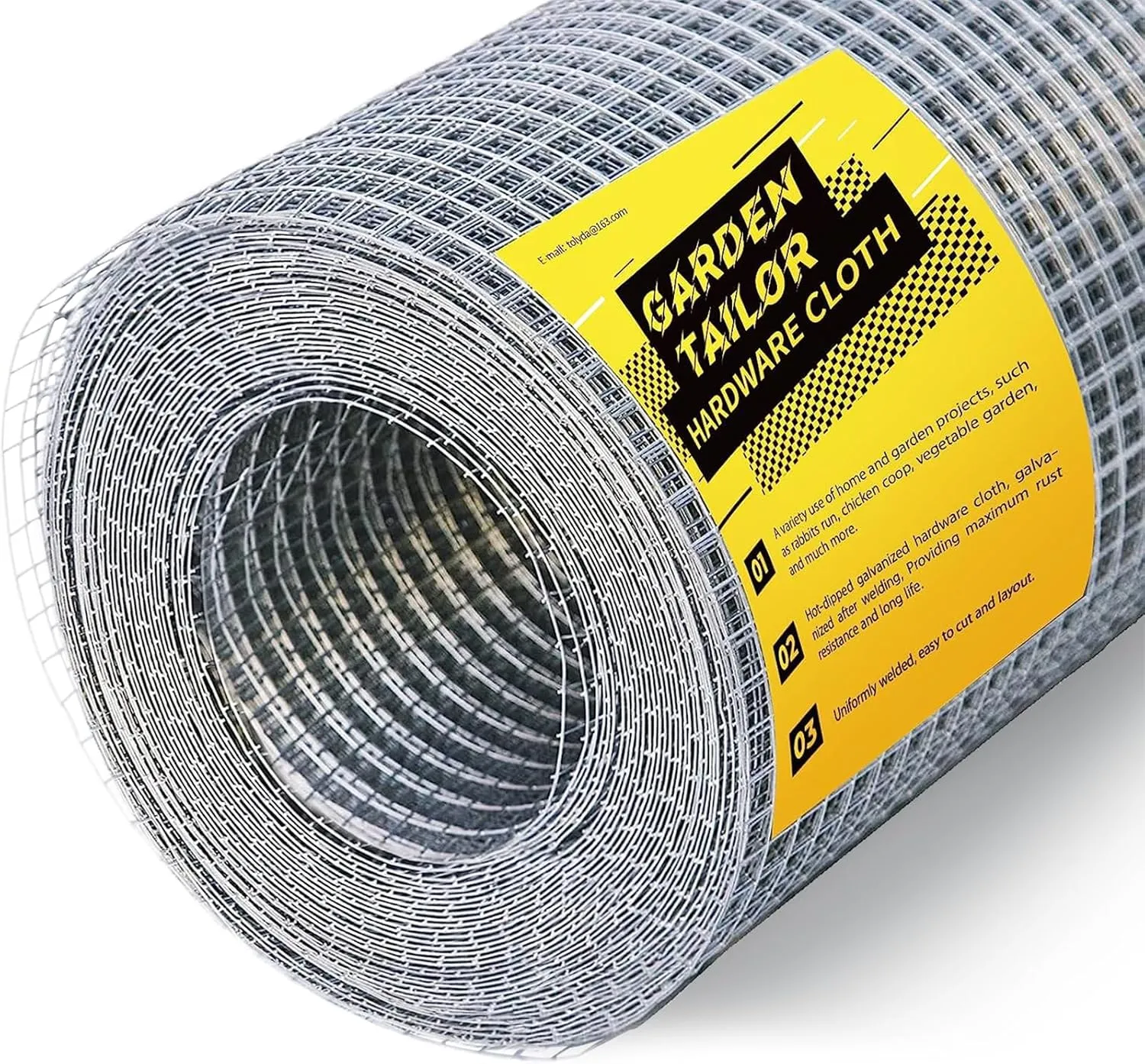 Hardware Cloth 1/4 inch 48 x 50 ft Wire Fencing: Galvanized Welded Garden Fence Roll Square Mesh 23 Gauge Chicken Rabbit Snake Cage Heavy Duty Welding Fencing