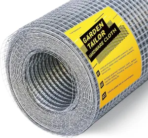Hardware Cloth 1/4 inch 48 x 50 ft Wire Fencing: Galvanized Welded Garden Fence Roll Square Mesh 23 Gauge Chicken Rabbit Snake Cage Heavy Duty Welding Fencing