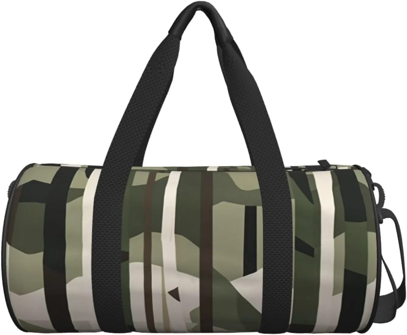 Hardwoods Green Camo Printed Travel Bag,Round Personal Item Storage bag,Foldie Duffel Bag for Traveling Vacation,Fitness,Sports