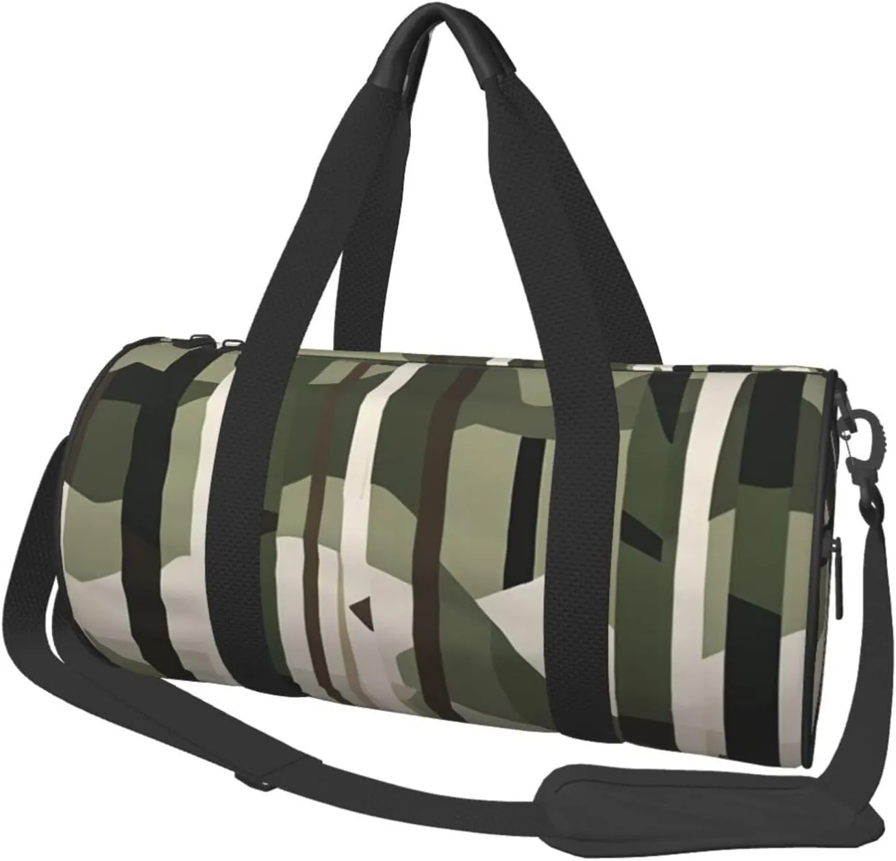 Hardwoods Green Camo Printed Travel Bag,Round Personal Item Storage bag,Foldie Duffel Bag for Traveling Vacation,Fitness,Sports