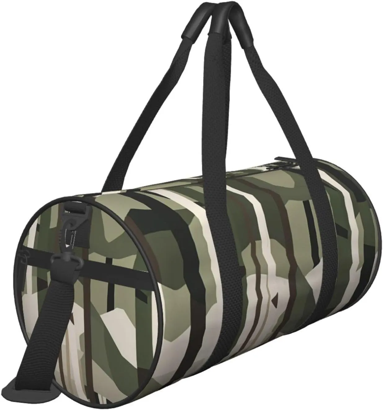 Hardwoods Green Camo Printed Travel Bag,Round Personal Item Storage bag,Foldie Duffel Bag for Traveling Vacation,Fitness,Sports