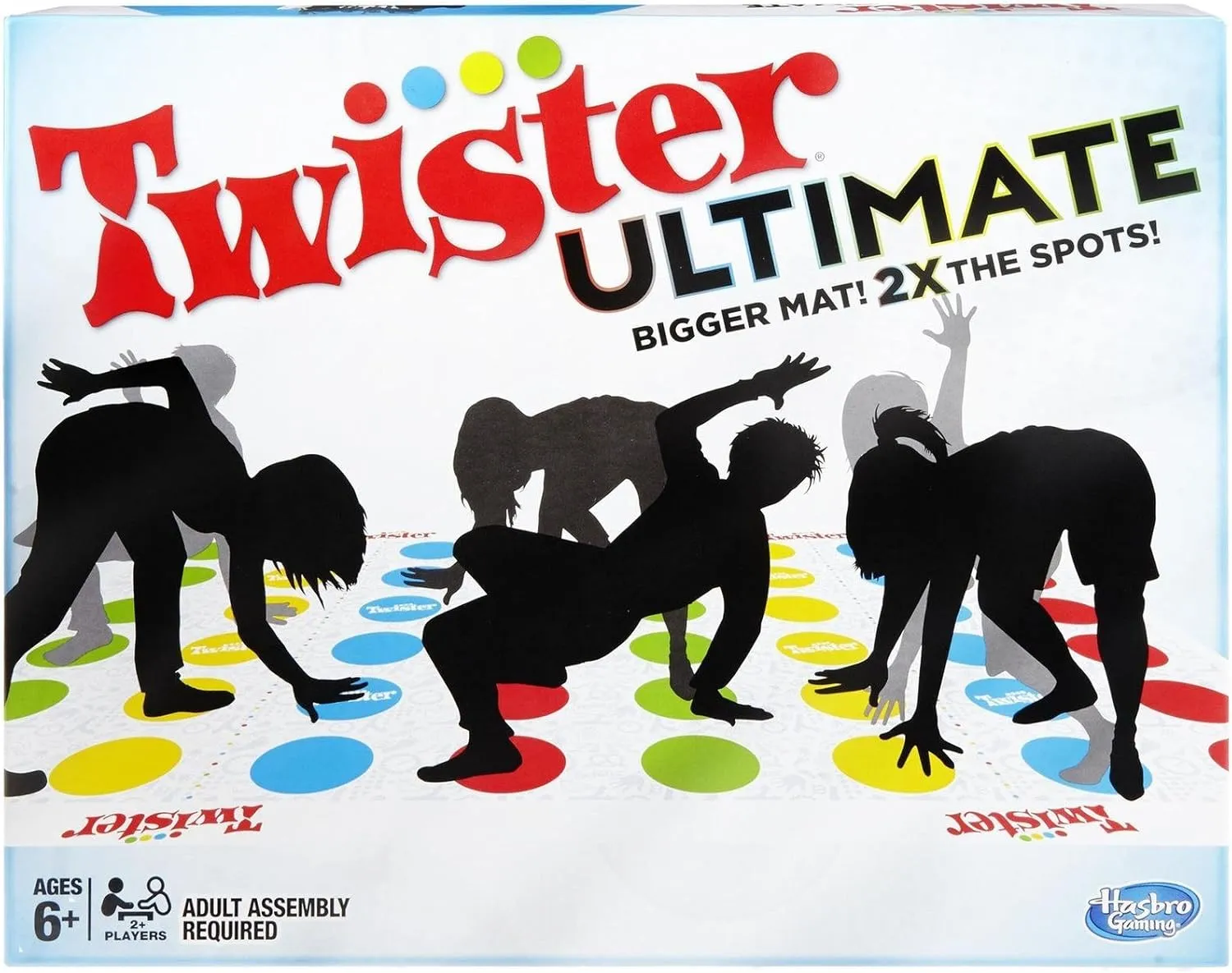 Hasbro Gaming Twister Ultimate: Bigger Mat, More Colored Spots, Family, Kids Party Game Age 6 ; Compatible with Alexa (Amazon Exclusive)