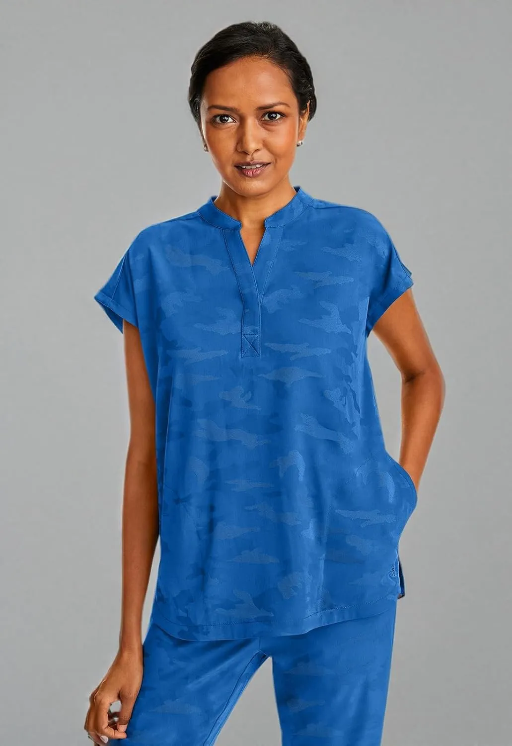 Healing Hands Scrub Top for Women Modern Fit Tee with 2 Pockets, Moisture Wicking, 360° Stretch and Quick Dry Fabric 2352