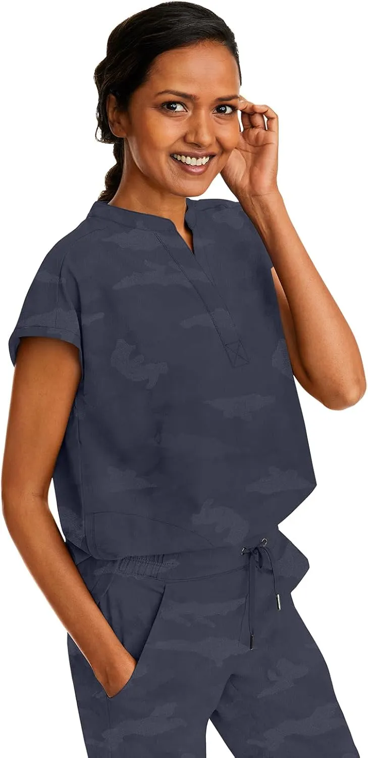 Healing Hands Scrub Top for Women Modern Fit Tee with 2 Pockets, Moisture Wicking, 360° Stretch and Quick Dry Fabric 2352