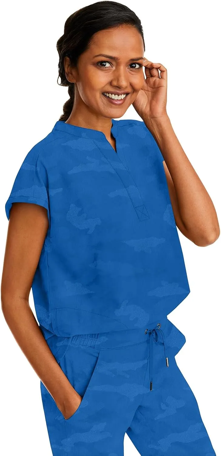 Healing Hands Scrub Top for Women Modern Fit Tee with 2 Pockets, Moisture Wicking, 360° Stretch and Quick Dry Fabric 2352