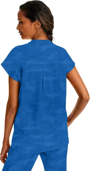 Healing Hands Scrub Top for Women Modern Fit Tee with 2 Pockets, Moisture Wicking, 360° Stretch and Quick Dry Fabric 2352