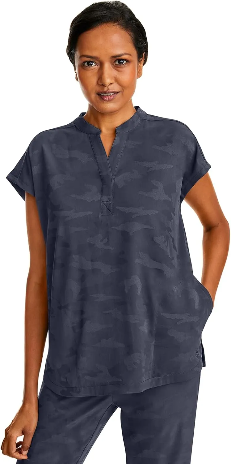 Healing Hands Scrub Top for Women Modern Fit Tee with 2 Pockets, Moisture Wicking, 360° Stretch and Quick Dry Fabric 2352