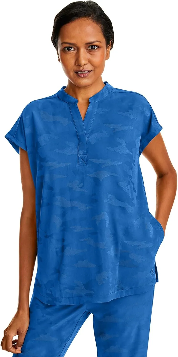 Healing Hands Scrub Top for Women Modern Fit Tee with 2 Pockets, Moisture Wicking, 360° Stretch and Quick Dry Fabric 2352
