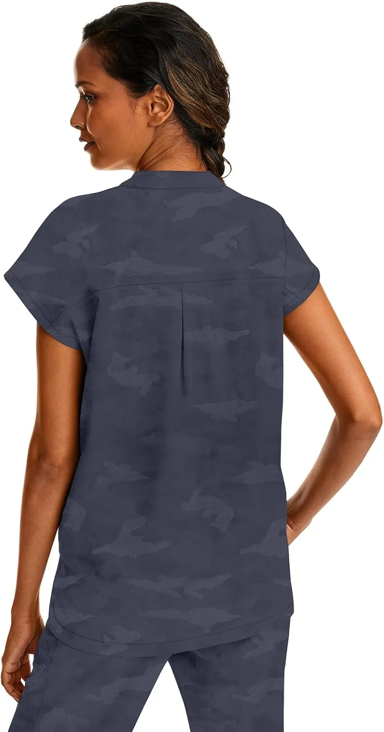 Healing Hands Scrub Top for Women Modern Fit Tee with 2 Pockets, Moisture Wicking, 360° Stretch and Quick Dry Fabric 2352