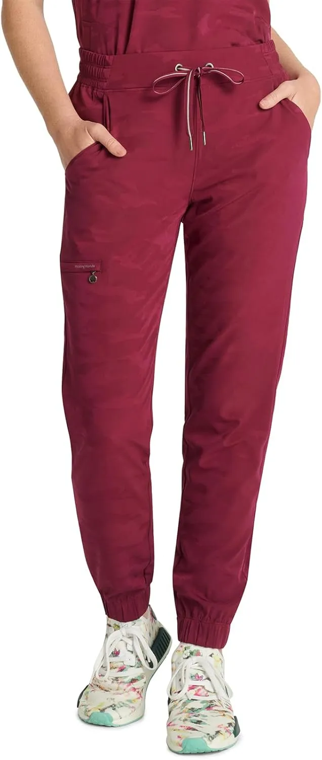 Healing Hands Scrubs for Women Jogger Camo Pant Tate 5 Pockets Moisture Wicking, Easy Care, 360° Stretch, Quick Dry - 9350
