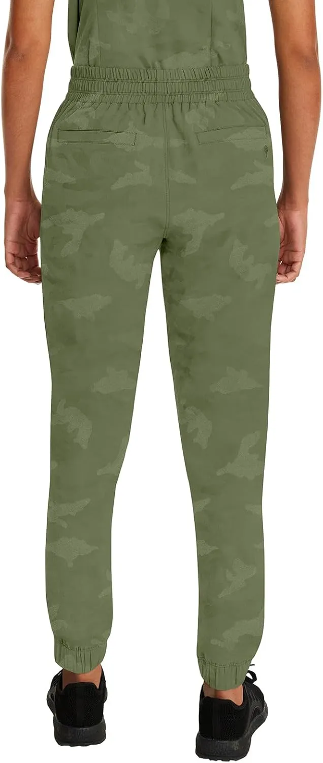 Healing Hands Scrubs for Women Jogger Camo Pant Tate 5 Pockets Moisture Wicking, Easy Care, 360° Stretch, Quick Dry - 9350