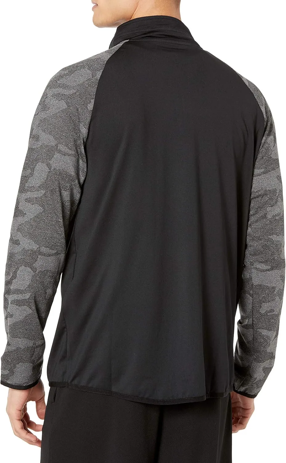 Hickey Freeman Men's Camo Jacquard Sleeve Quarter Zip