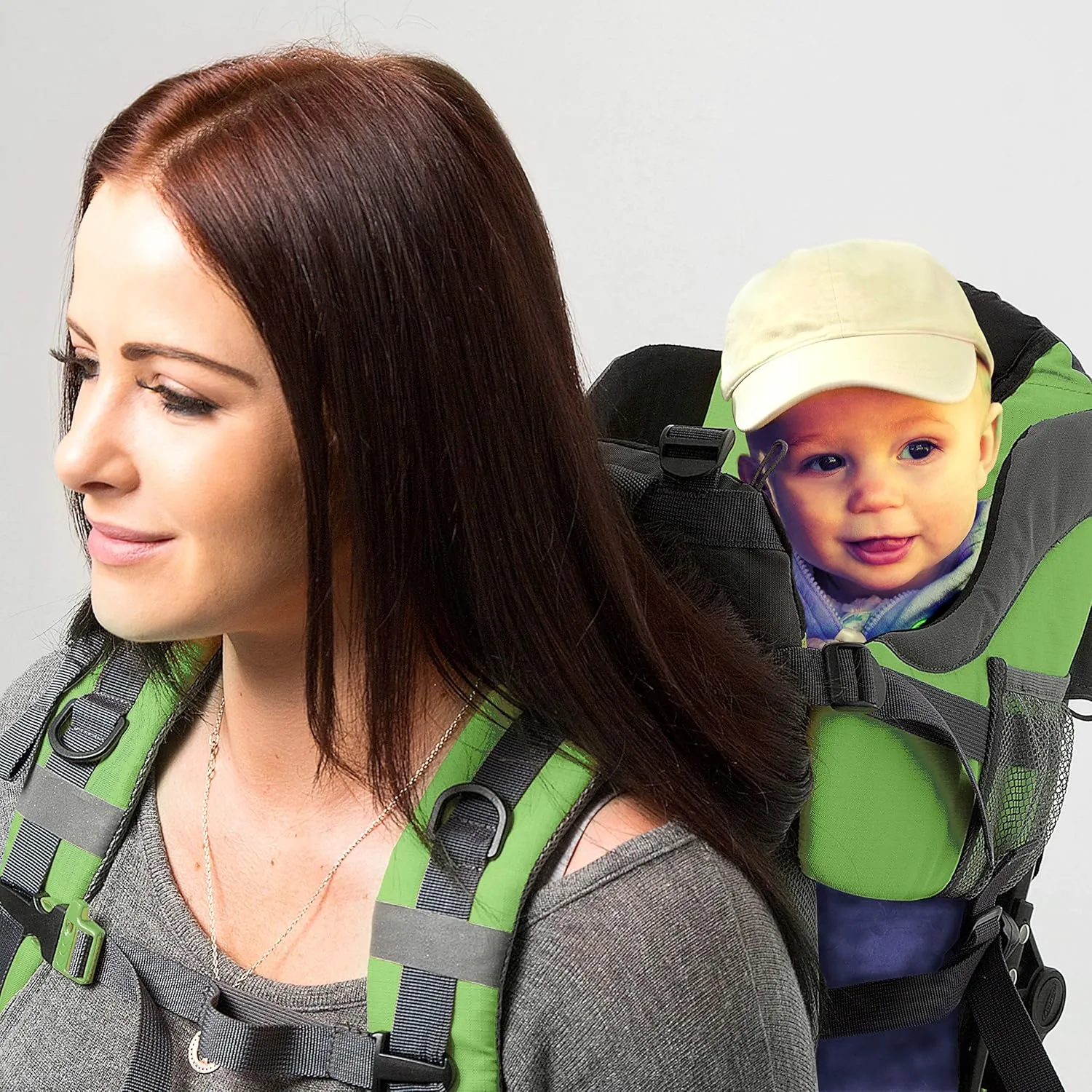 Hiking Baby Carrier Backpack - Comfortable Toddler/Baby Backpack Carrier System with Diaper Change Pad, Insulated Pocket   Rain and Sun Hood to Protect Your Child