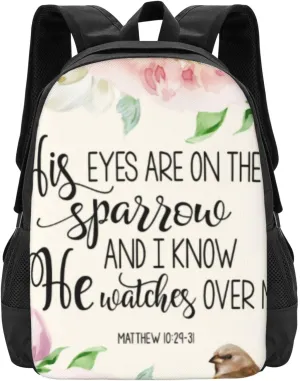 'His Eyes Are On The Sparrow Lightweight Packable Backpack Travel Casual Large Capacity Daypack Foldable Backpack For Men Women