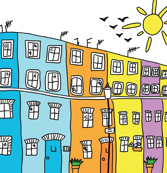 Houses Tote Bag | Notting Hill Shopping Bag