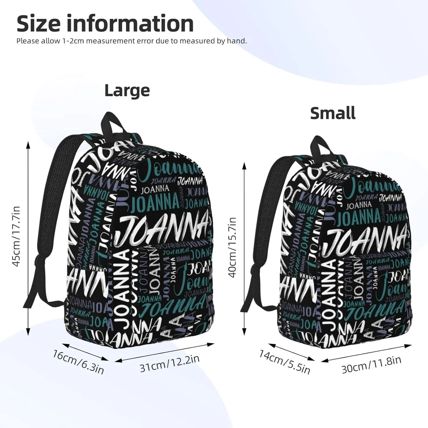 Husguciy Custom Backpack with Name, Personalized Bookbag for Boys Girls Kids, Customized School Bag for School Office Travel (Black green)