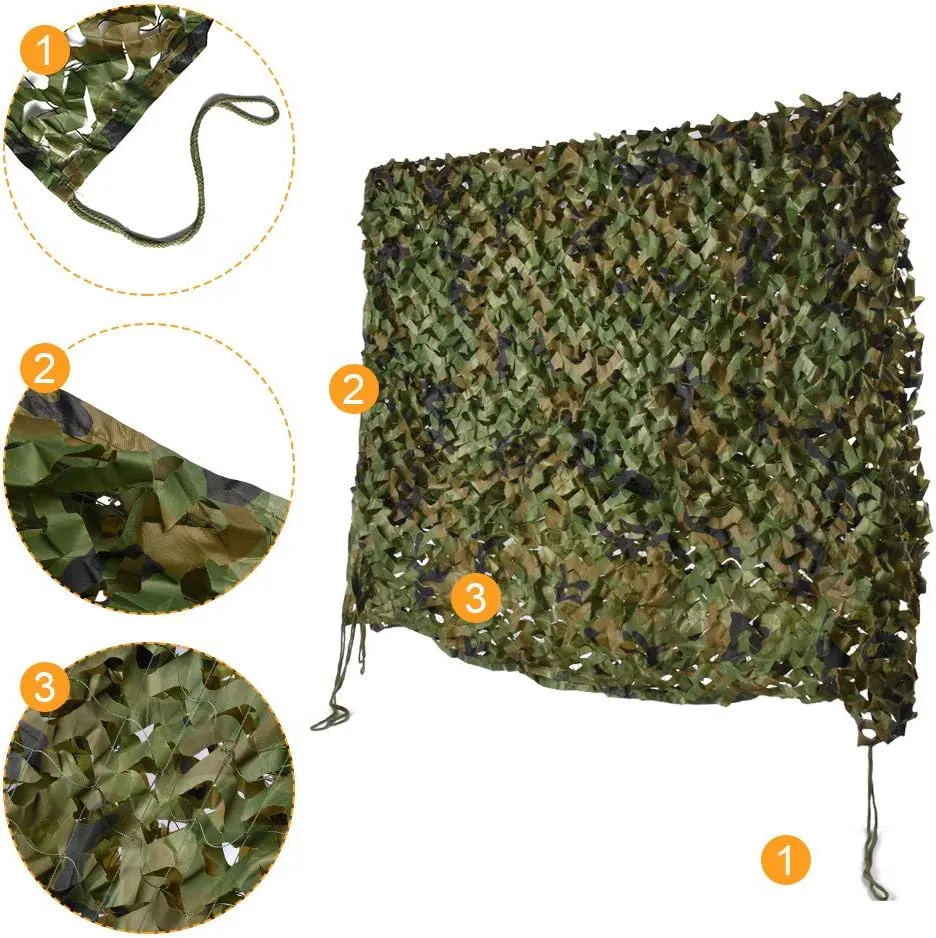 HYOUT Camo Netting Camouflage Net Bulk Roll for Hunting Blinds Ghillie Sunshade, Camping, Military Party Decoration