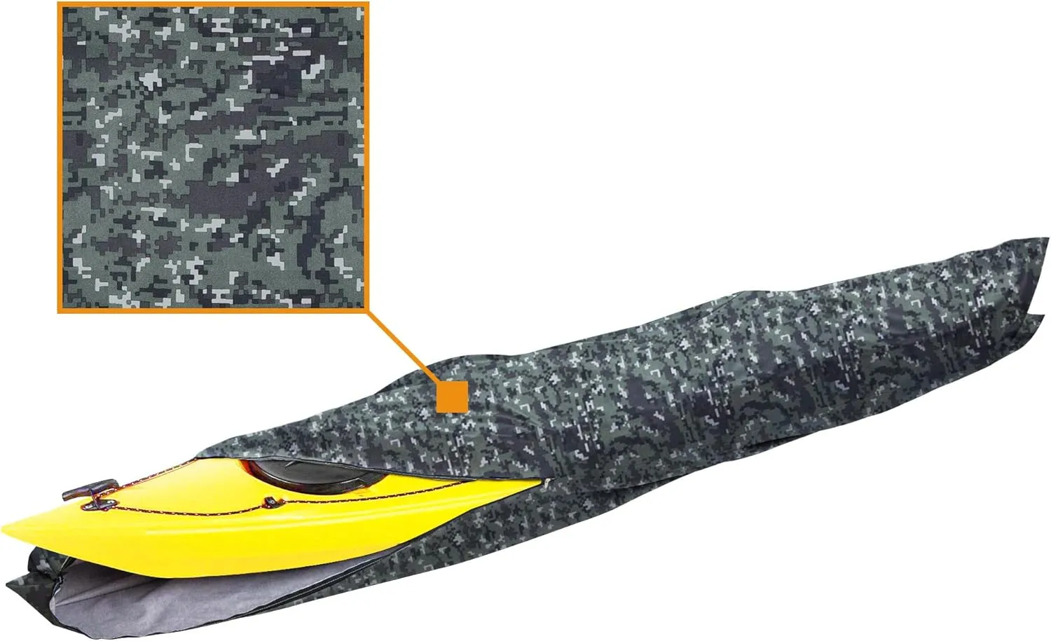 i COVER 16ft Kayak Cover- Water Proof Heavy Duty Kayaks/Canoe Covers Fits Canoes or Paddleboards up to 16ft Long and Beam Width up to 36in, Camo