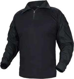 IDOGEAR Men G3 Combat Shirt with Elbow Pads Rapid Assault Long Sleeve Shirt Tactical Military Airsoft Clothing