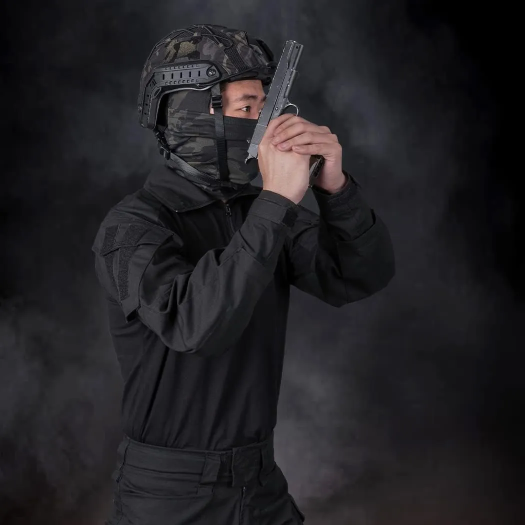 IDOGEAR Men G3 Combat Shirt with Elbow Pads Rapid Assault Long Sleeve Shirt Tactical Military Airsoft Clothing