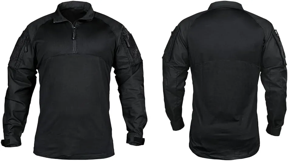 IDOGEAR Men’s Tactical Military Shirts 1/4 Zip Combat BDU Shirts Camo Long Sleeve With Pockets For Outdoor Airsoft Paintball