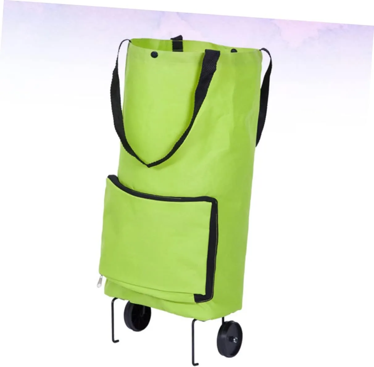 IMIKEYA 1pc Pulling Wheel Market Trolley Grocery Tote Folding Shopping Cart Bag