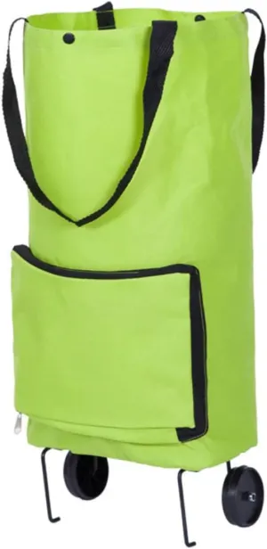 IMIKEYA 1pc Pulling Wheel Market Trolley Grocery Tote Folding Shopping Cart Bag