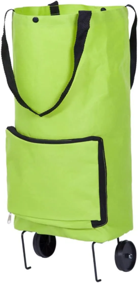 IMIKEYA 1pc Pulling Wheel Market Trolley Grocery Tote Folding Shopping Cart Bag