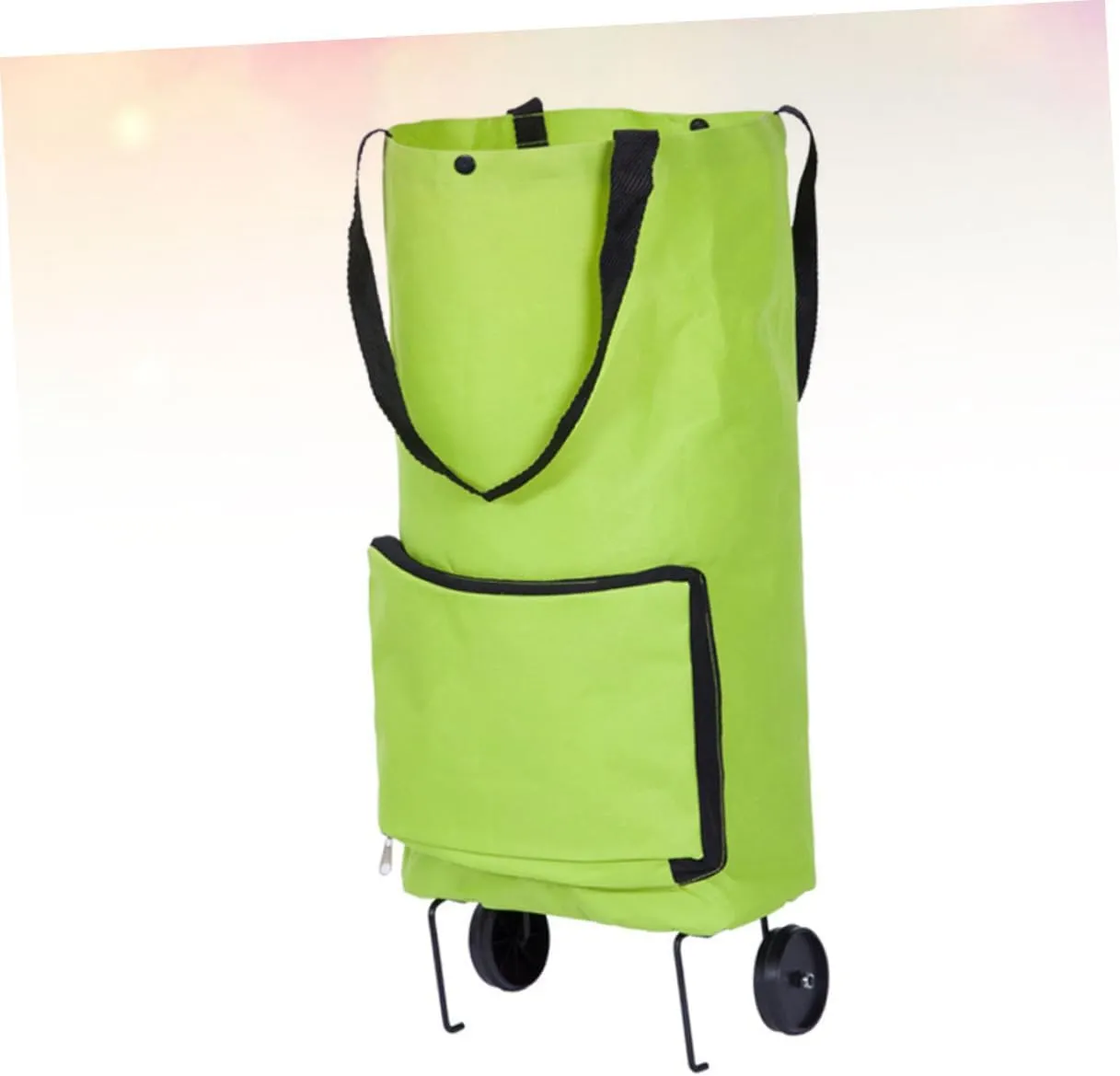 IMIKEYA 1pc Pulling Wheel Market Trolley Grocery Tote Folding Shopping Cart Bag