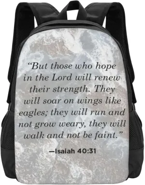 Isaiah 40 ：31 Lightweight Packable Backpack Travel Casual Large Capacity Daypack Foldable Backpack For Men Women