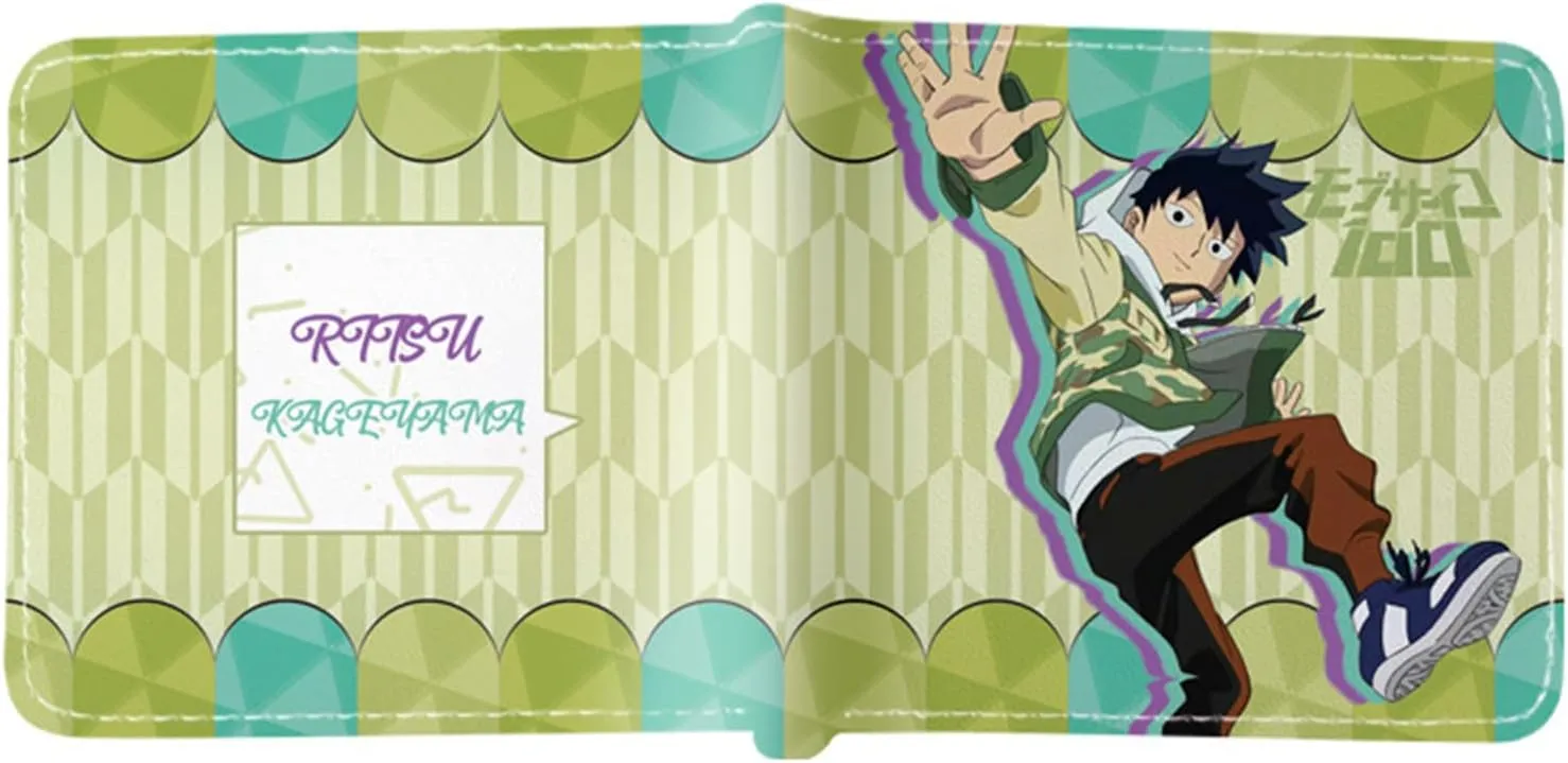 ISaikoy Anime Mob Psycho 100 Wallet Bifold Credit Card Case Passport ID Card Holder 10