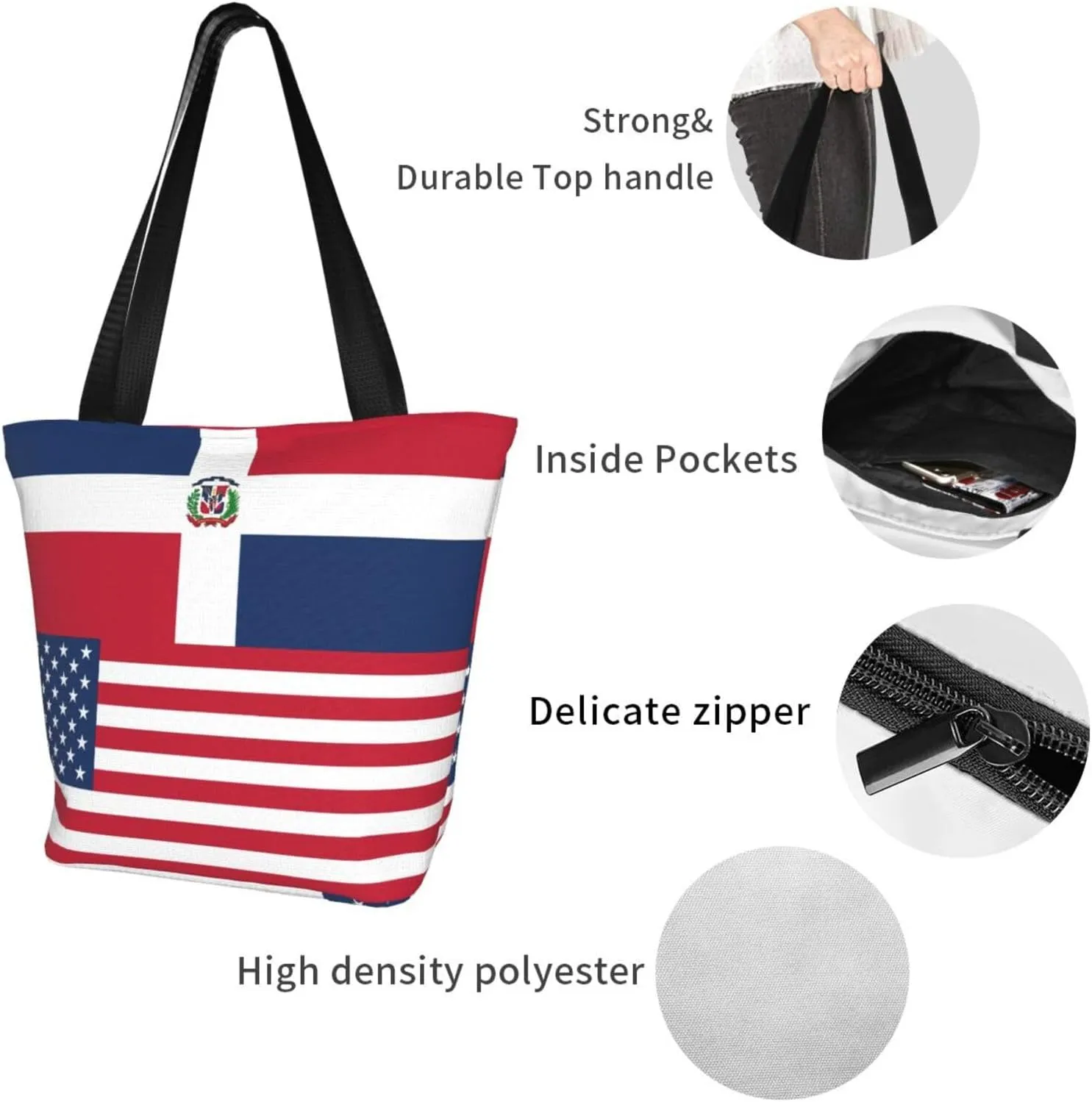 Jamaican Rasta Reggae Judah Lion Women's Tote Bag Shoulder Bag Shopping Handbag Large Capacity Handbag With Zipper
