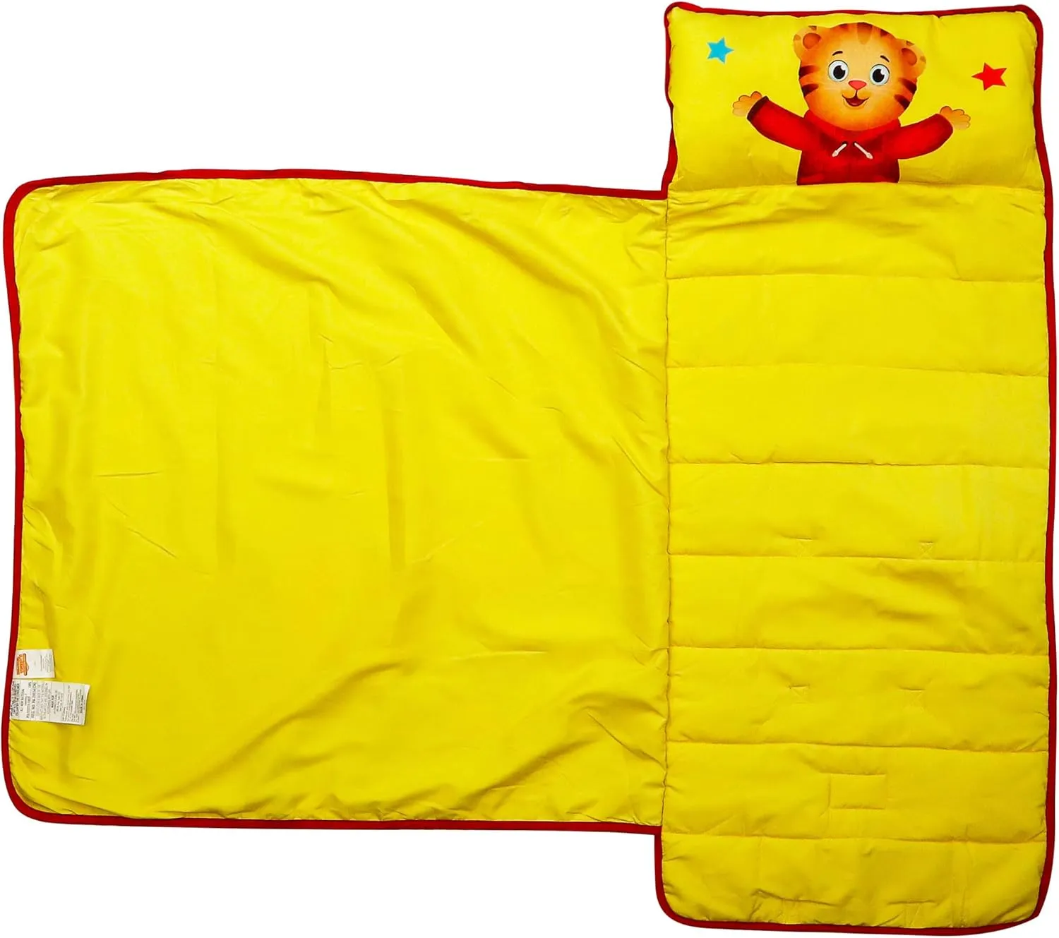 Jay Franco Daniel Tiger Make Believe Nap Mat - Built-in Pillow and Blanket - Super Soft Microfiber Kids'/Toddler/Children's Bedding, Age 3-5 (Official Daniel Tiger Product)
