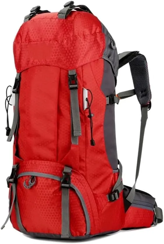 JSEIAJB 60L Outdoor Backpack Camping Climbing Bag Waterproof Mountaineering Hiking Backpacks Sport Bag