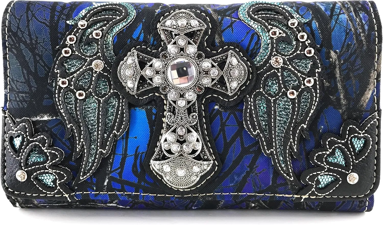 Justin West Cross Angel Wings Concealed Carry Handbag Purse