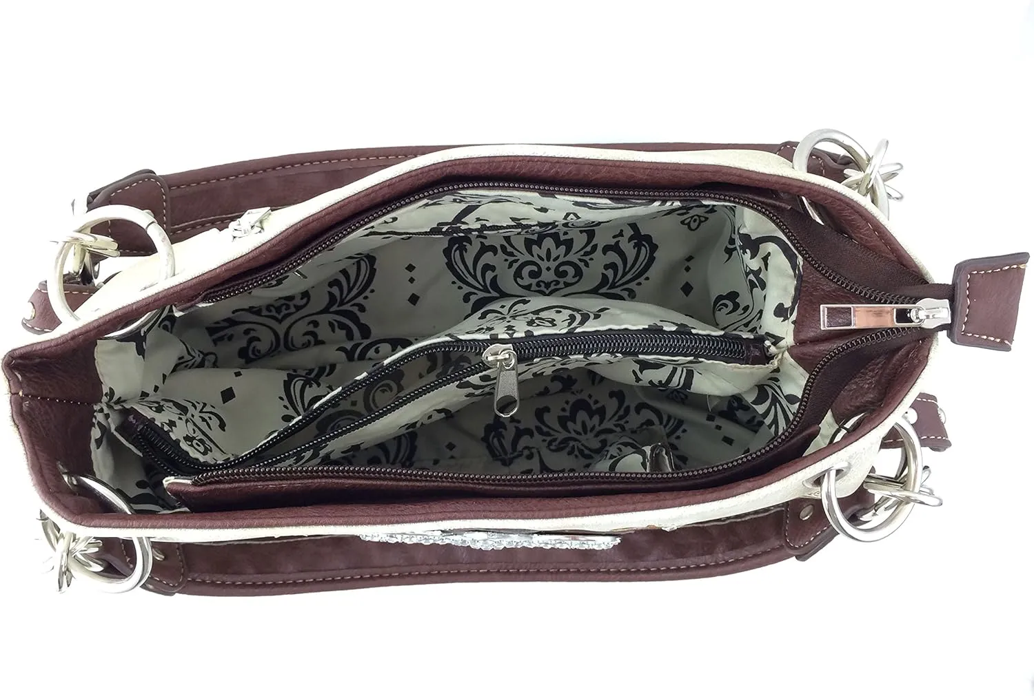 Justin West Cross Angel Wings Concealed Carry Handbag Purse