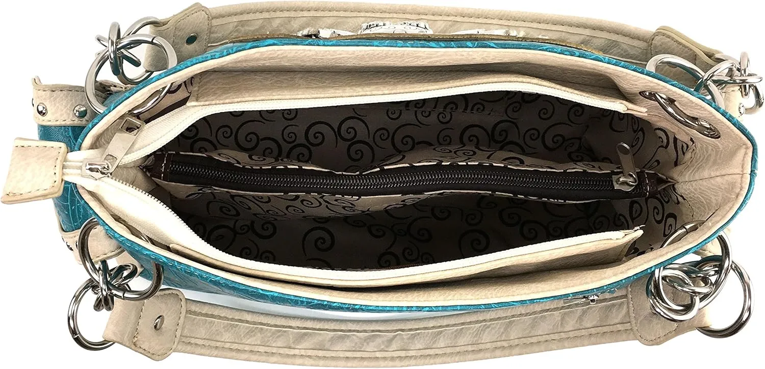 Justin West Cross Angel Wings Concealed Carry Handbag Purse