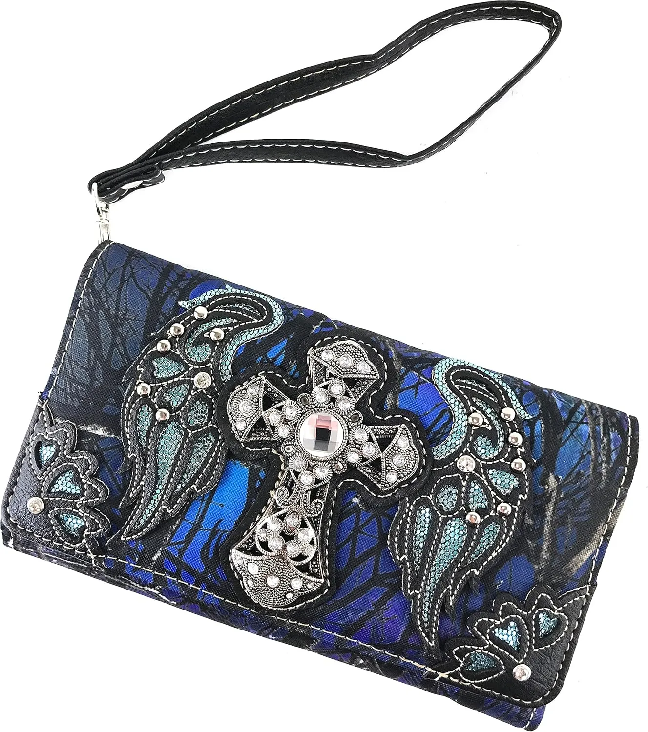 Justin West Cross Angel Wings Concealed Carry Handbag Purse