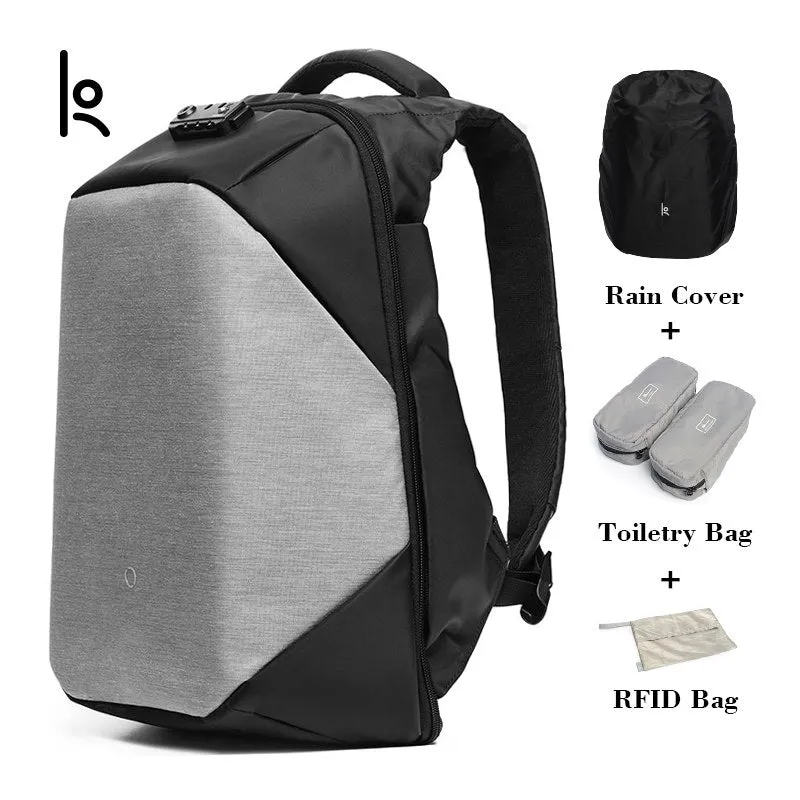 K Click Anti-thief Solid Backpacks