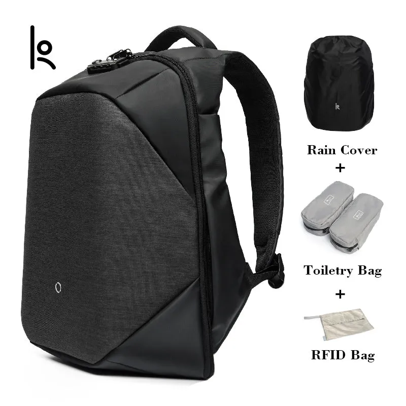 K Click Anti-thief Solid Backpacks